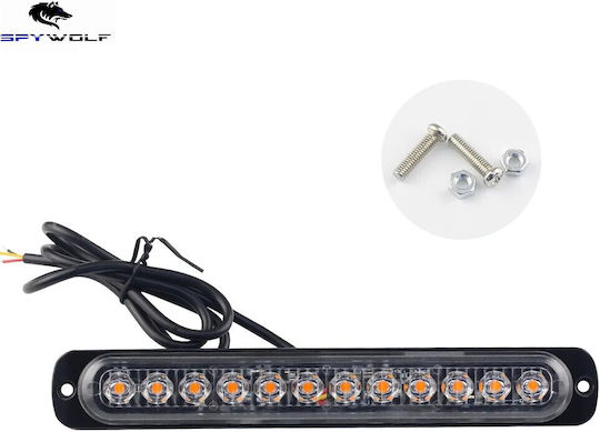 Spywolf First-class Led Strobe Φανάρι Όγκου Κόκκινο-Μπλε 12led 12/24v 6000lm 6 Τεμάχια Tc-333