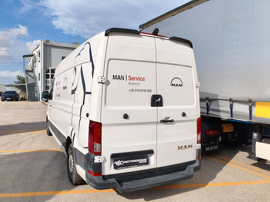 Autoheckspoiler Dach V.2 Doppeltes Tür Volkswagen Crafter Mk2 Hochdach H2 Mann TGE Hochdach H2