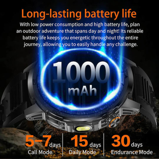 Microwear AK95 Smartwatch with Heart Rate Monitor Silver Steel