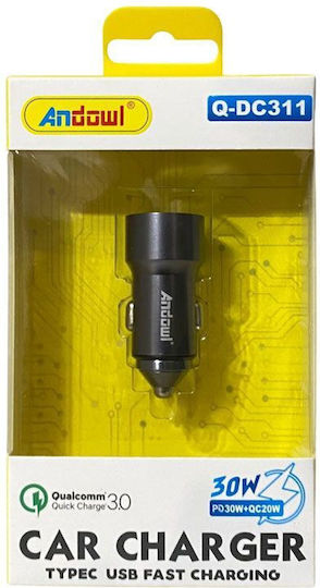 Andowl Auto-Ladegerät 30W mit einem Anschluss: 1xUSB