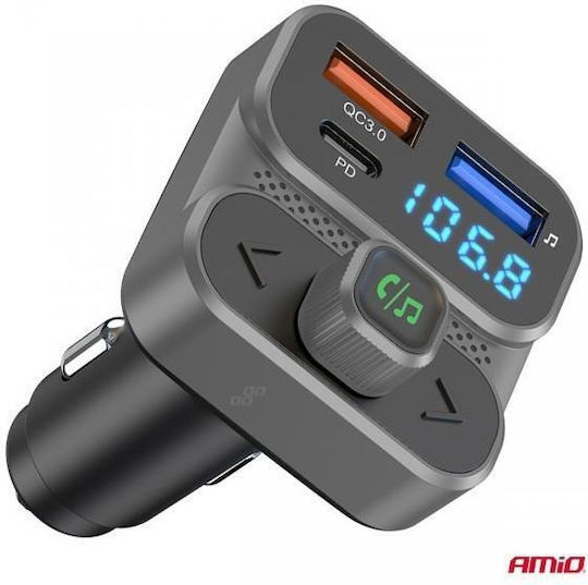 AMiO FM Transmitter Αυτοκινήτου με Type-C