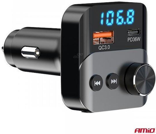 AMiO FM-Transmitter Auto με Typ-C