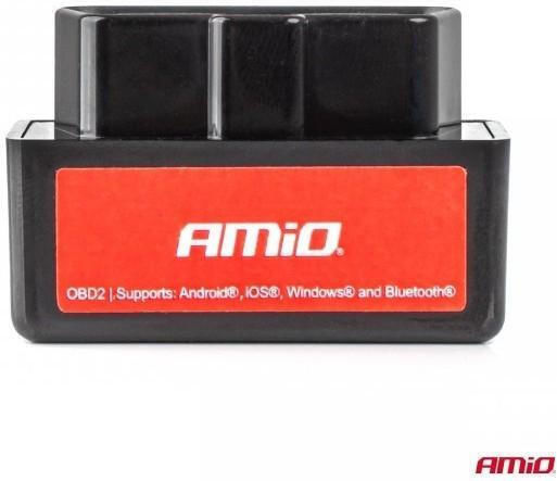 Amio Автомобилна Диагностика Obd 2 Тип Elm327 Bluetooth Mini Работно Напрежение 12v Безжична Връзка Леки Автомобили 1 Бр 04732/am Amio 04732/am
