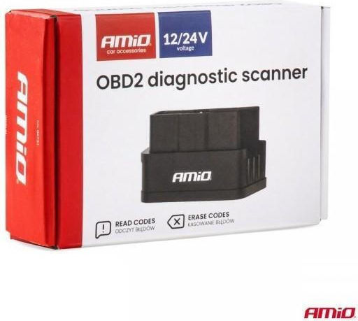 Amio Διαγνωστικό Αυτοκινήτου Obd 2 Τύπου Elm327 Bluetooth Pic25k80 Τάση Λειτουργίας 12v Ασύρματη Σύνδεση Επιβατικά Αυτοκίνητα 1 Τεμ 04731/am Amio 04731/am