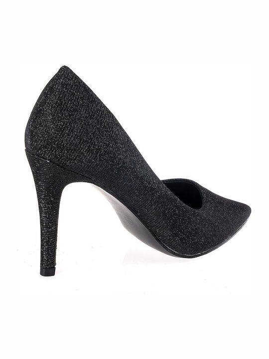 Spitze Zehe Pumps mit Stiletto Absatzdicke Schwarz