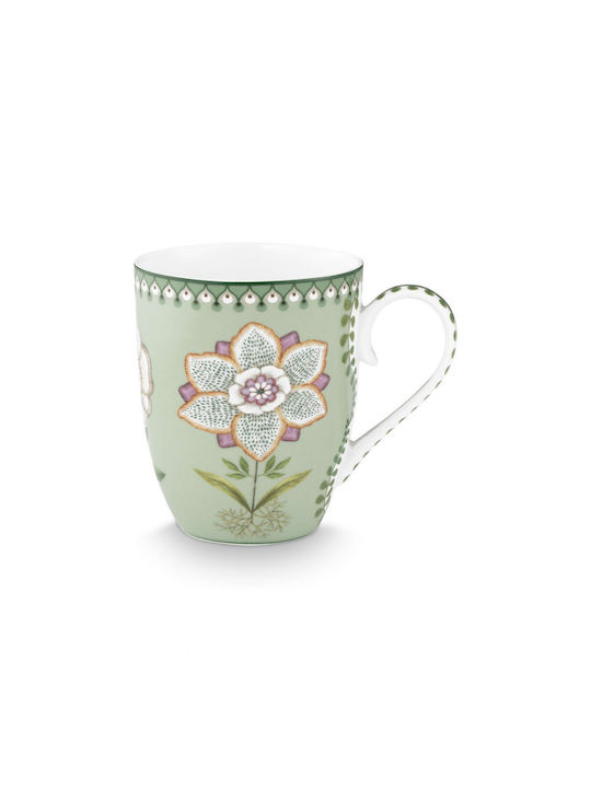 PiP Studio Lily & Lotus Κούπα Κεραμική Πράσινη 365ml