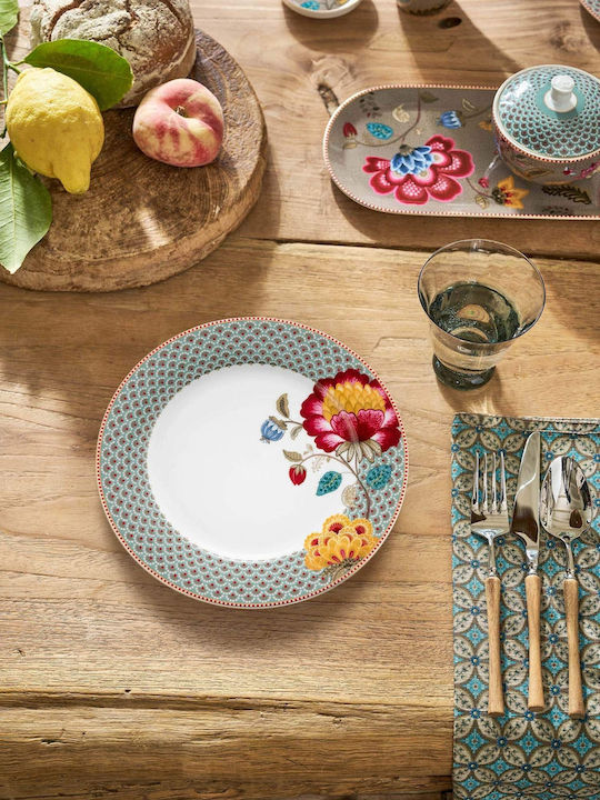 PiP Studio Blooming Tales Shallow Porcelain Multicolour Plate 26.5cm