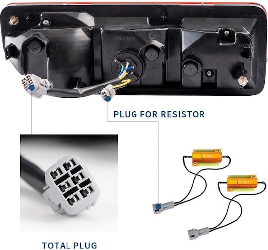 Rückleuchten Satz Suzuki Jimny IV 18 LED Leisten Dynamisch Blinker Rauch Vland