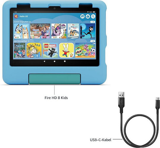 Amazon Fire HD 8 Kids (2024) 8Inches Tablet (3GB/32GB) Blue