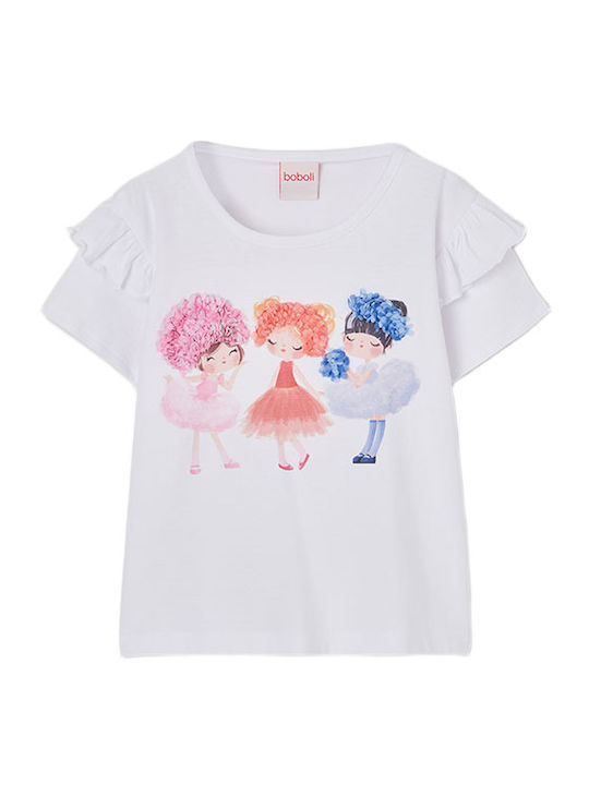 Kids Top Short-sleeved White