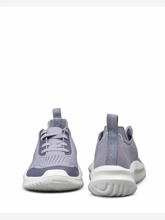 Solevana Tie Frauen Sneakers Lila Grau