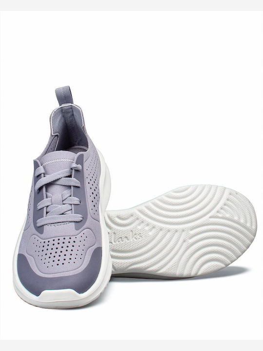 Solevana Tie Frauen Sneakers Lila Grau