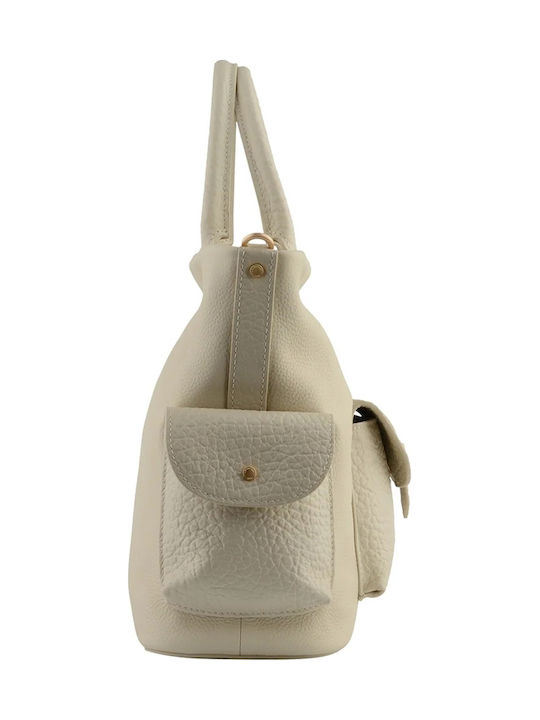 Damentasche Aus Leder Handtasche Schulter Crossbody In Beige