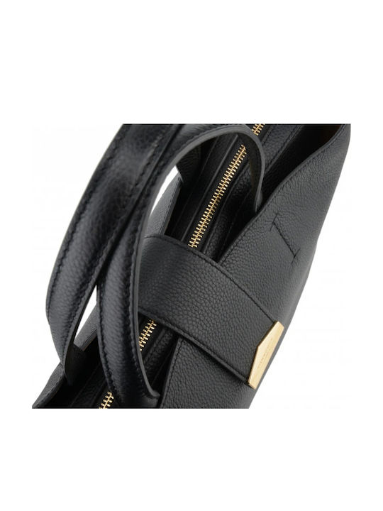 Damentasche Aus Leder Handtasche / Schulter Schwarz