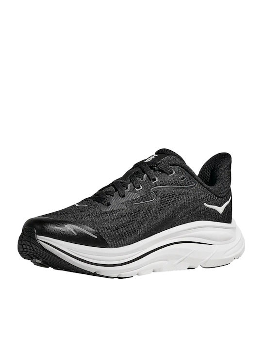 Clifton 10 Kinder Sportschuhe Laufen mit Schnürsenkeln Schwarz