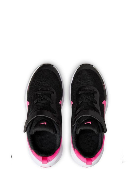 Revolution Revolution 7 Kids Sports Shoes Running with Hoop & Loop Closure Black