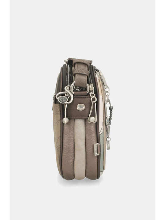 Stoff Damen Schulter Tasche Mehrfarbig