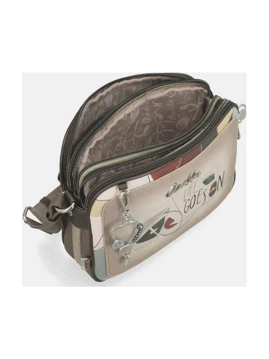 Stoff Damen Schulter Tasche Mehrfarbig