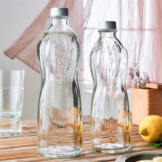 Bormioli Rocco Rocco Flasche Wasser Glas mit Schraubdeckel Transparent 1000ml Bormioli Rocco Rocco Flasche Wasser Glas mit Schraubdeckel Transparent 1000ml