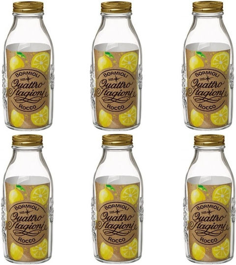 Bormioli Rocco Quattro Glasflasche Wasser mit Schraubdeckel Transparente 1000ml Bormioli Rocco Quattro Glasflasche Wasser mit Schraubdeckel Transparente 1000ml