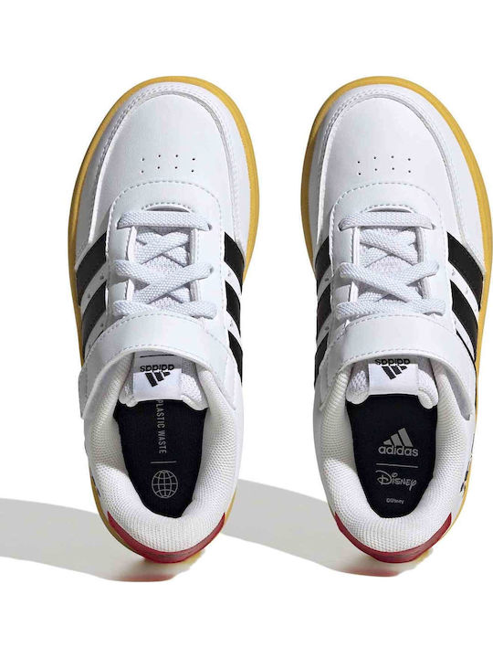 Breaknet x Disney Mickey Mouse Kids Sneakers with Scratch Cloud White / Core Black / Bold Gold