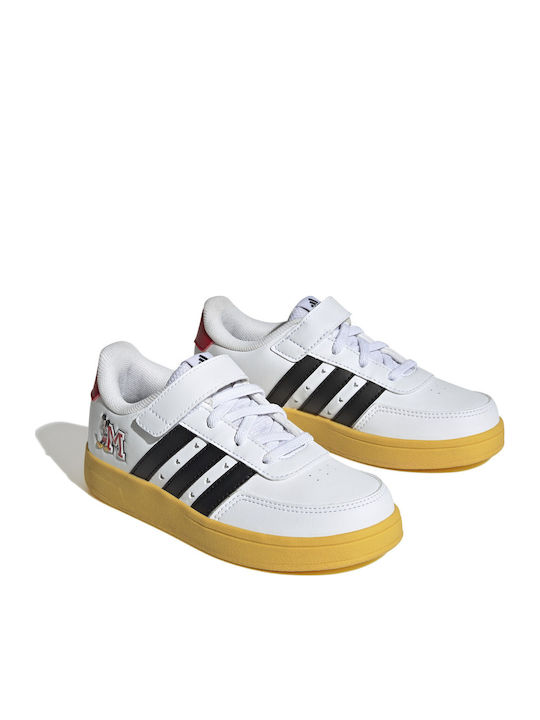 Breaknet x Disney Mickey Mouse Kids Sneakers with Scratch Cloud White / Core Black / Bold Gold