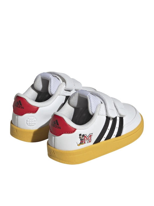 Breaknet x Disney Mickey Mouse Kids Sneakers with Scratch Cloud White / Core Black / Bold Gold