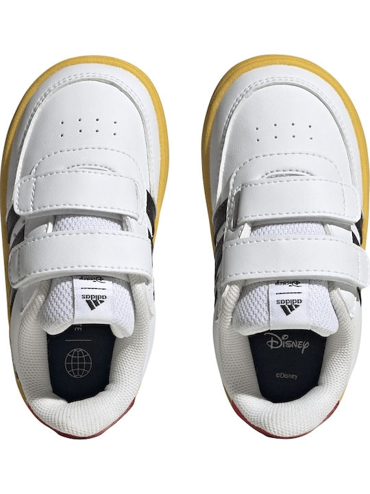Breaknet x Disney Mickey Mouse Kids Sneakers with Scratch Cloud White / Core Black / Bold Gold