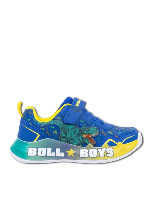 Παιδικά Sneakers με Σκρατς & Φωτάκια Μπλε