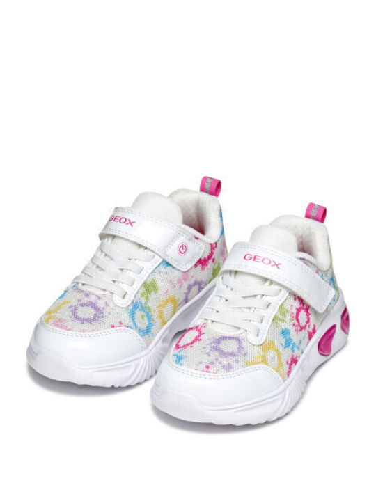 Kids Sneakers Anatomic with Scratch & Lights White