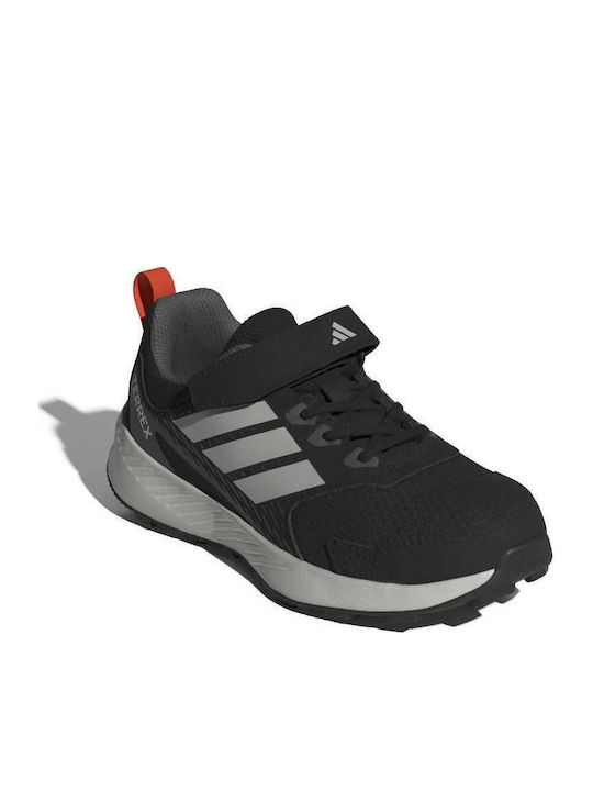 Kids Hiking Shoes Tracefinder With Hoop & Loop Closure Black