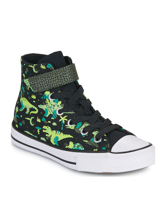 Chuck Taylor All Star Παιδικά Sneakers High με Σκρατς Μαύρα