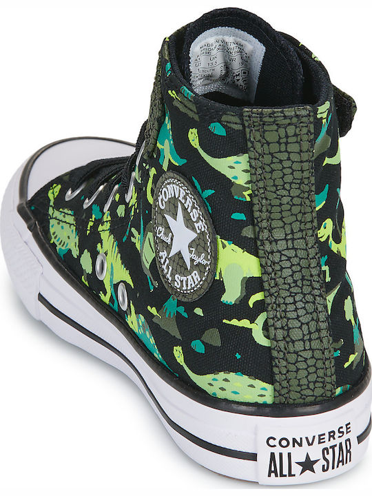 Chuck Taylor All Star Παιδικά Sneakers High με Σκρατς Μαύρα