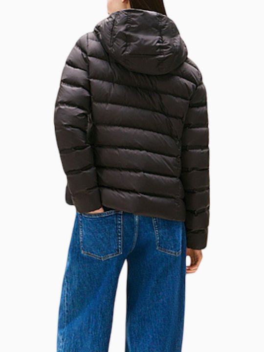 Scurtă Jachetă de femei Puffer Waterproof Black