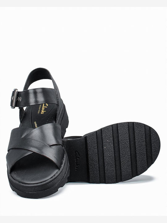 Flache Sandalen für Damen Schwarz