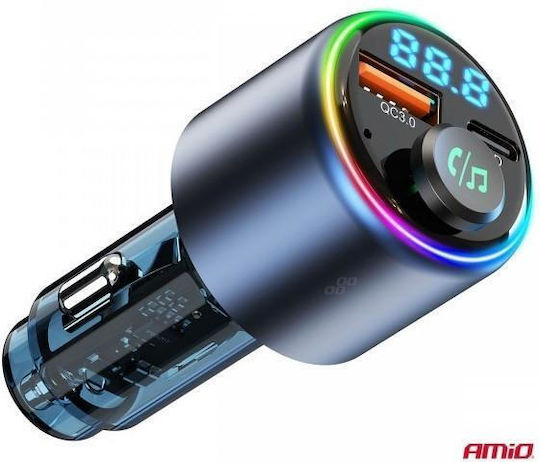 AMiO AMiO Auto FM-Transmitter mit Type-C USB Bluetooth