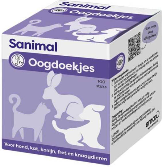 Sanimal Wet Wipes Eye Area Care 100 Pieces
