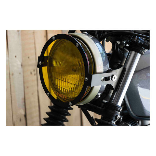 C-racer Set Headlight Grill Crystals Universal All Motorcycles Headlight 7" 17.8cm 8" 20.3cm C-racer Universal Headlight Grill & Lens Kit No3