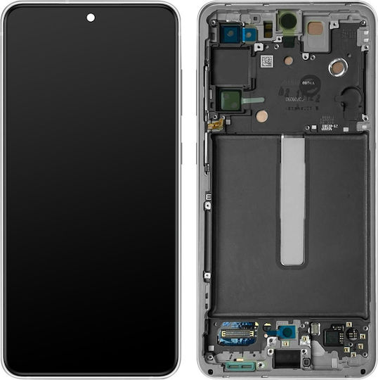 Samsung Екран със Сензорен Механизъм за Galaxy S21 FE 5G G990 (Бял)