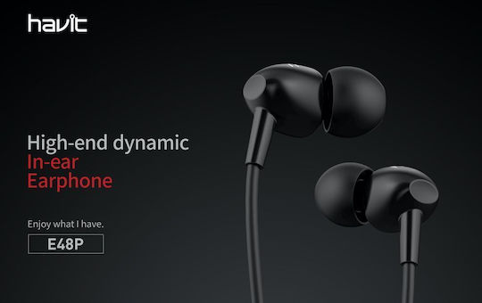 Havit E48P In-ear Handsfree με Βύσμα 3.5mm Κόκκινο