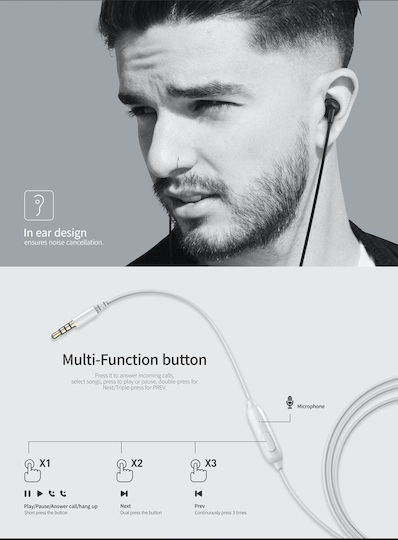 Havit E48P In-ear Handsfree με Βύσμα 3.5mm Κόκκινο