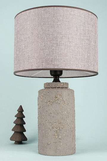 SteweHome Dekoratives Keramik Tischlampe Grau Braun Modern 30x50cm