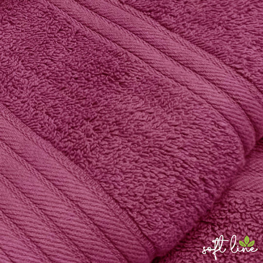 Cosy Life Σετ Πετσέτες Μπάνιου 2τμχ Soft Line Σάπιο Μήλο Βάρους 500gr/m²