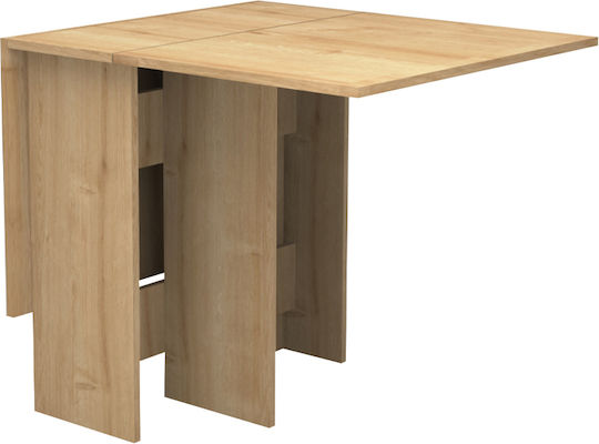 Pepe Extendable Collapsible Wooden Natural Beech Dining Room Table 28(+56)x77x75cm