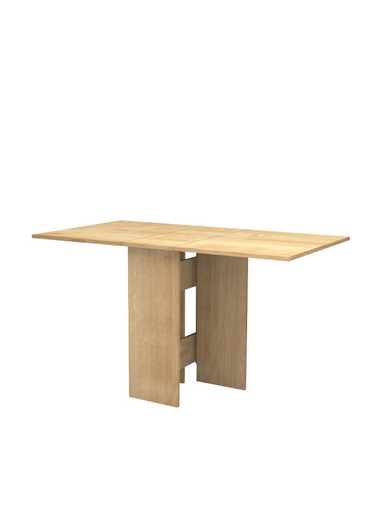 Pepe Extendable Collapsible Wooden Natural Beech Dining Room Table 28(+56)x77x75cm