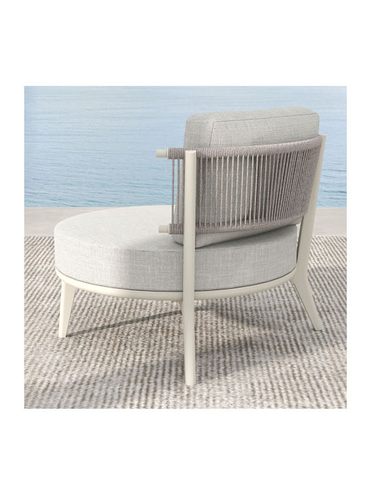 La Luna Armchair Off White 80x87x68cm
