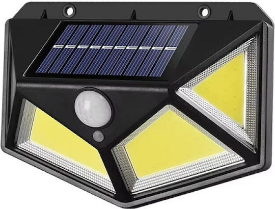 Set of 2 Wall Mounted Solar Lights Cold White 6500K with Motion Sensor and Photocell IP65