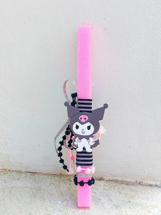 Χειροποίητη Πασχαλινή Λαμπάδα Hello Kitty Ροζ Kuromi Χειροποίητη Πασχαλινή Λαμπάδα Hello Kitty Ροζ Kuromi