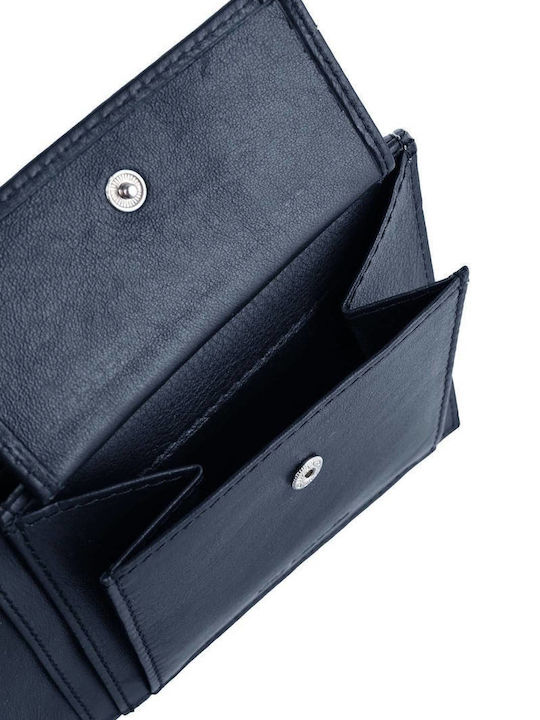 Δερμάτινο Ανδρικό Πορτοφόλι με RFID Μπλε