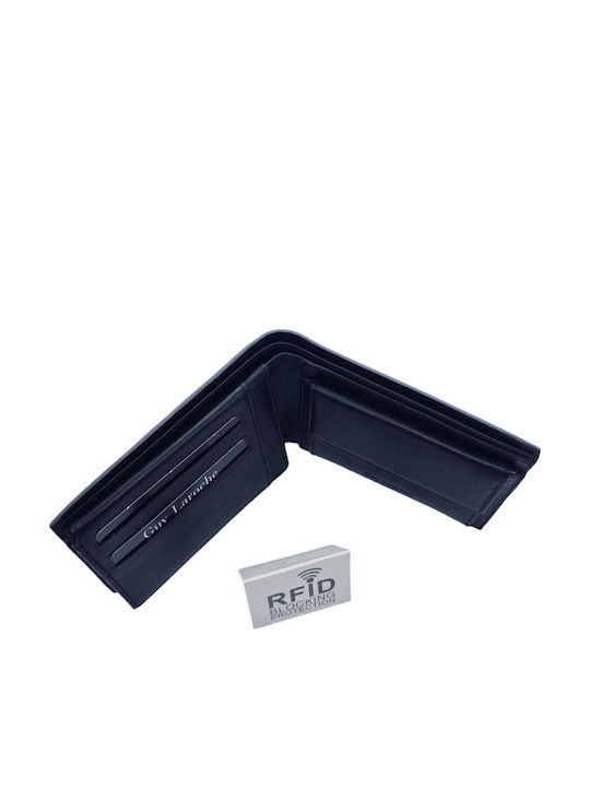 Leder Herrenbrieftasche mit RFID Blau